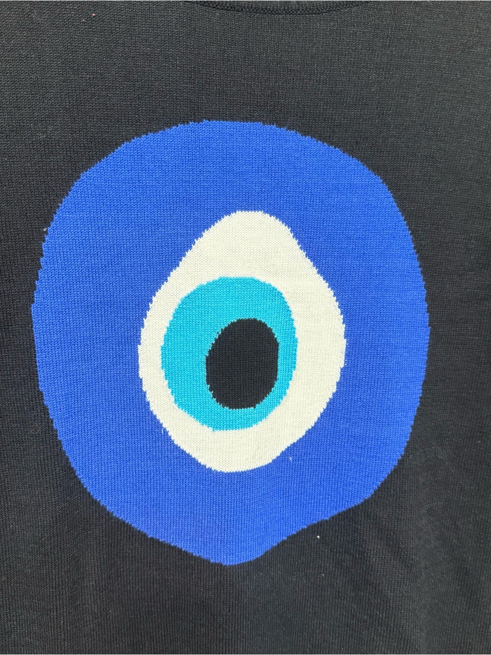 Studio Park x Alberti Popaj XS Black Icon Soft Sweater Long Sleeve Evil Eye - Picture 2 of 5